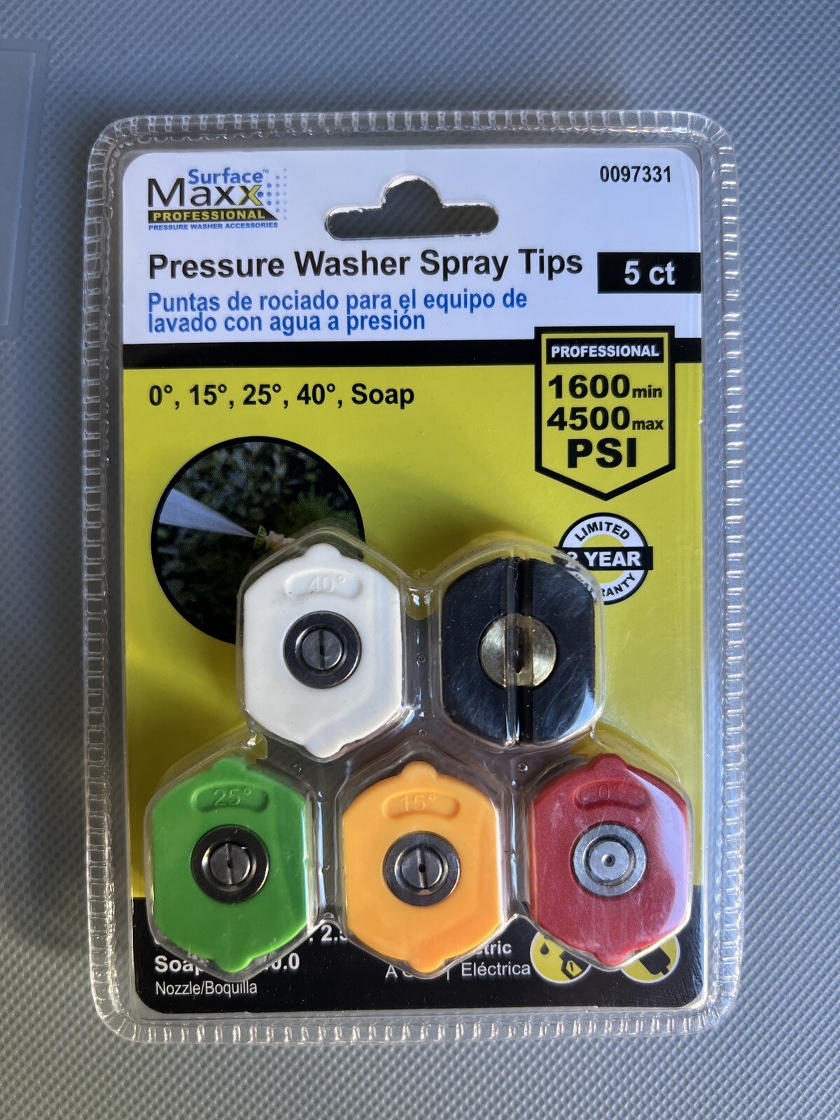 Surface Maxx Pro 5-pc Pressure Washer Spray Tips Nozzles