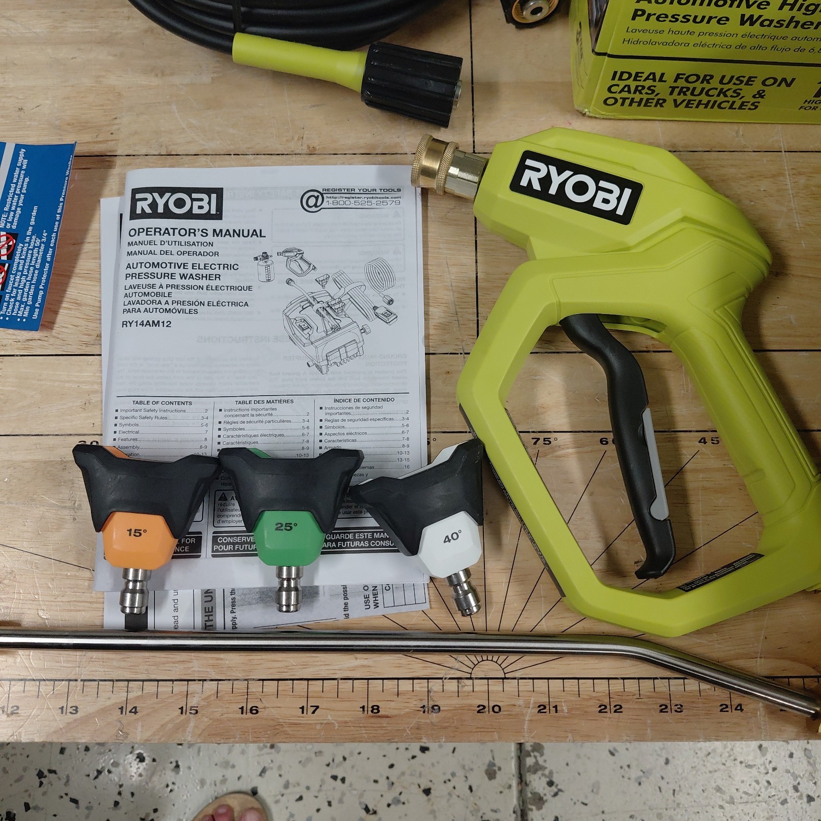RYOBI RY14AM12 1.8 GPM Automotive High Flow Pressure Washer Kit 1200 PSI