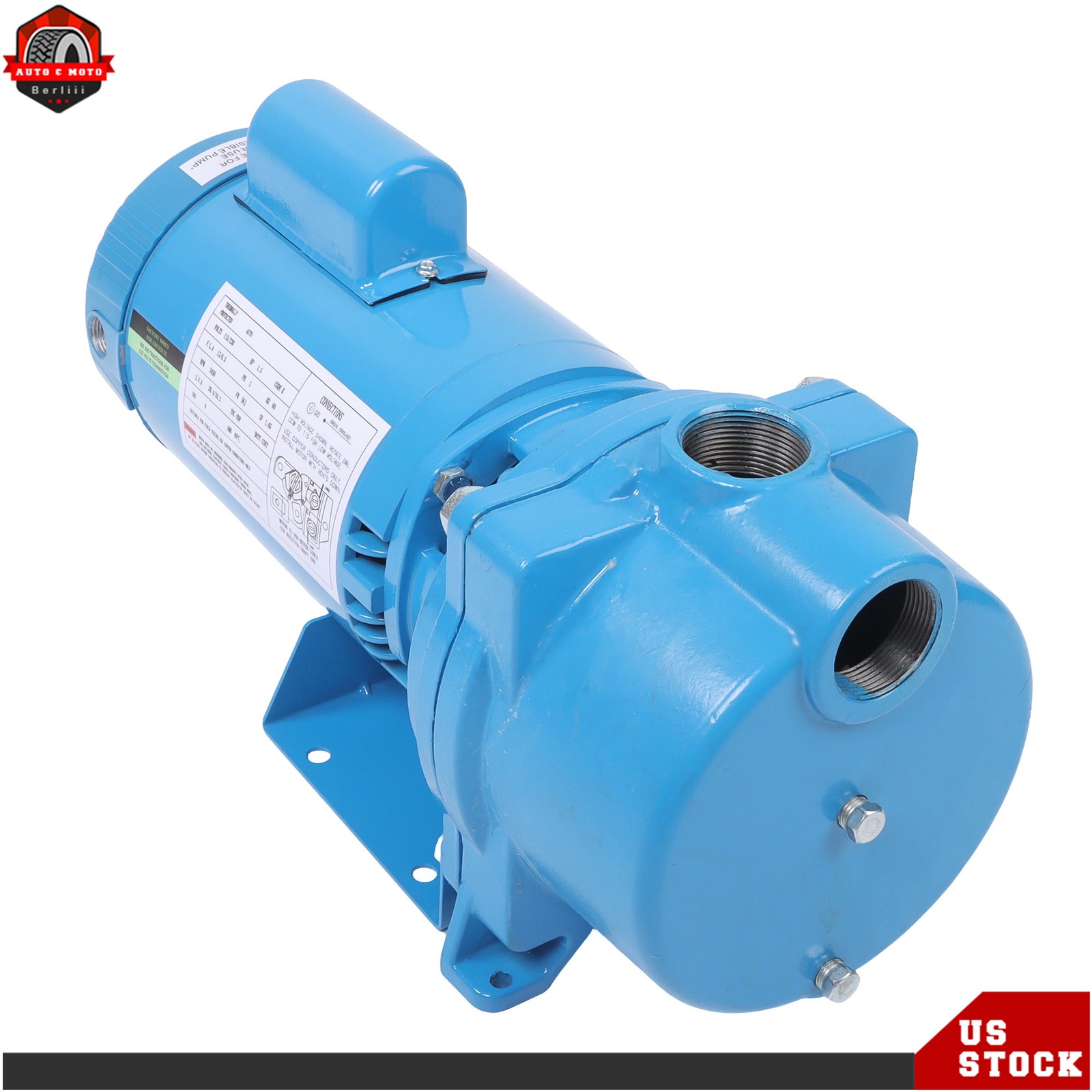 Water Well Irrigation Sprinkler Pump 115/230Volt GT15 Self-Priming Centrifugal