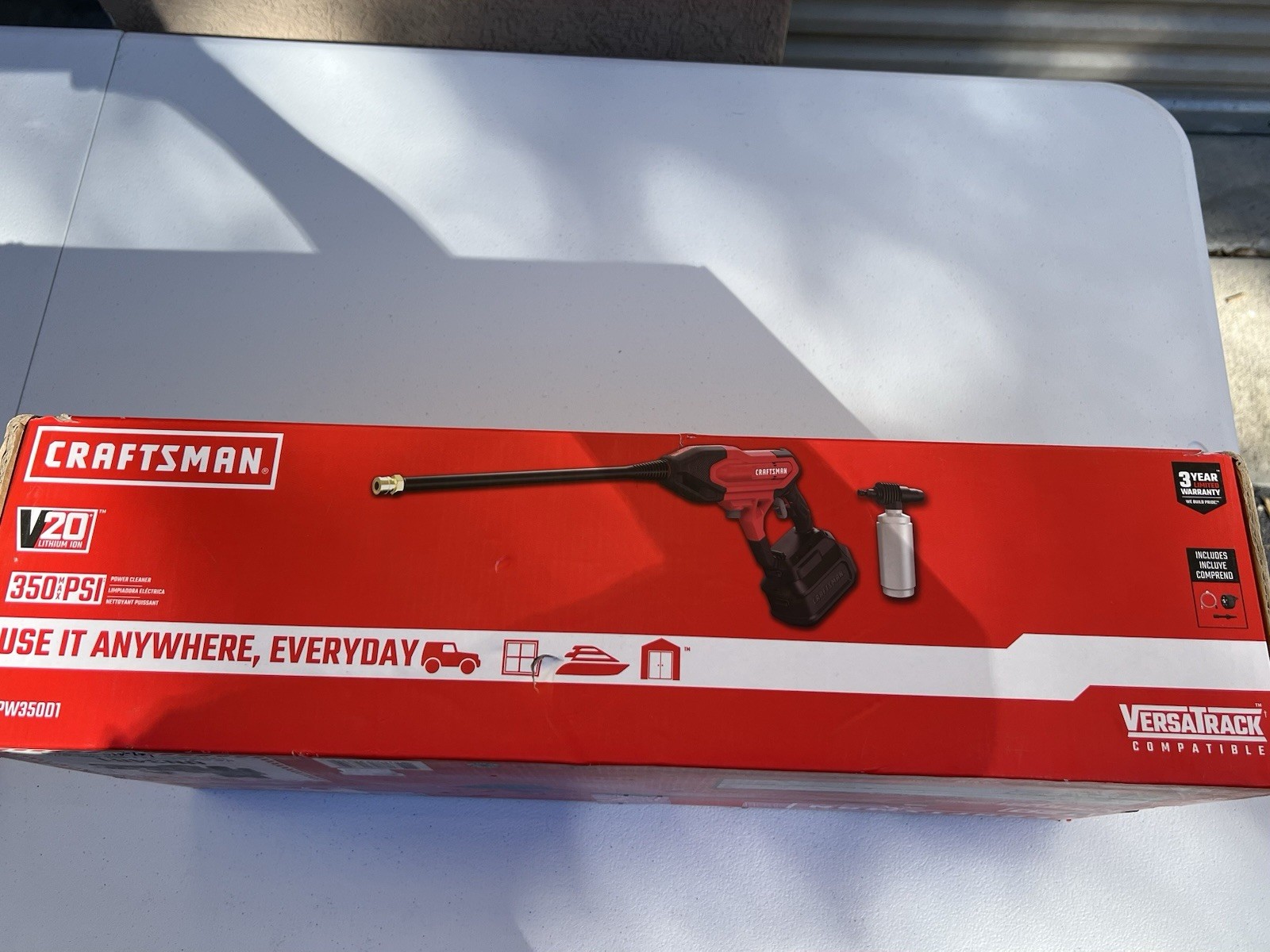NEW Craftsman  V20 350-PSI Power Cleaner Pressure Washer Spray Gun #CMCPW350D1