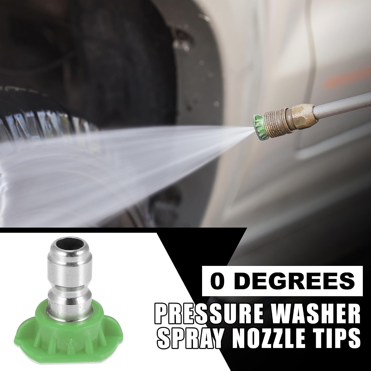 Efficient 25° High Pressure Washer Nozzle Tips – 5-Piece Quick Connect Set