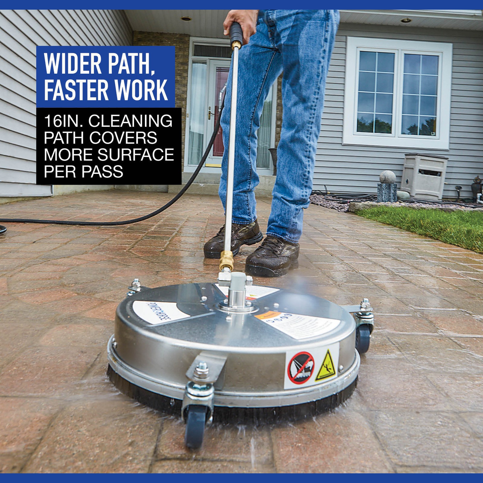 Powerhorse Stainless Steel Pressure Washer Surface Cleaner, 16in., 4000 PSI