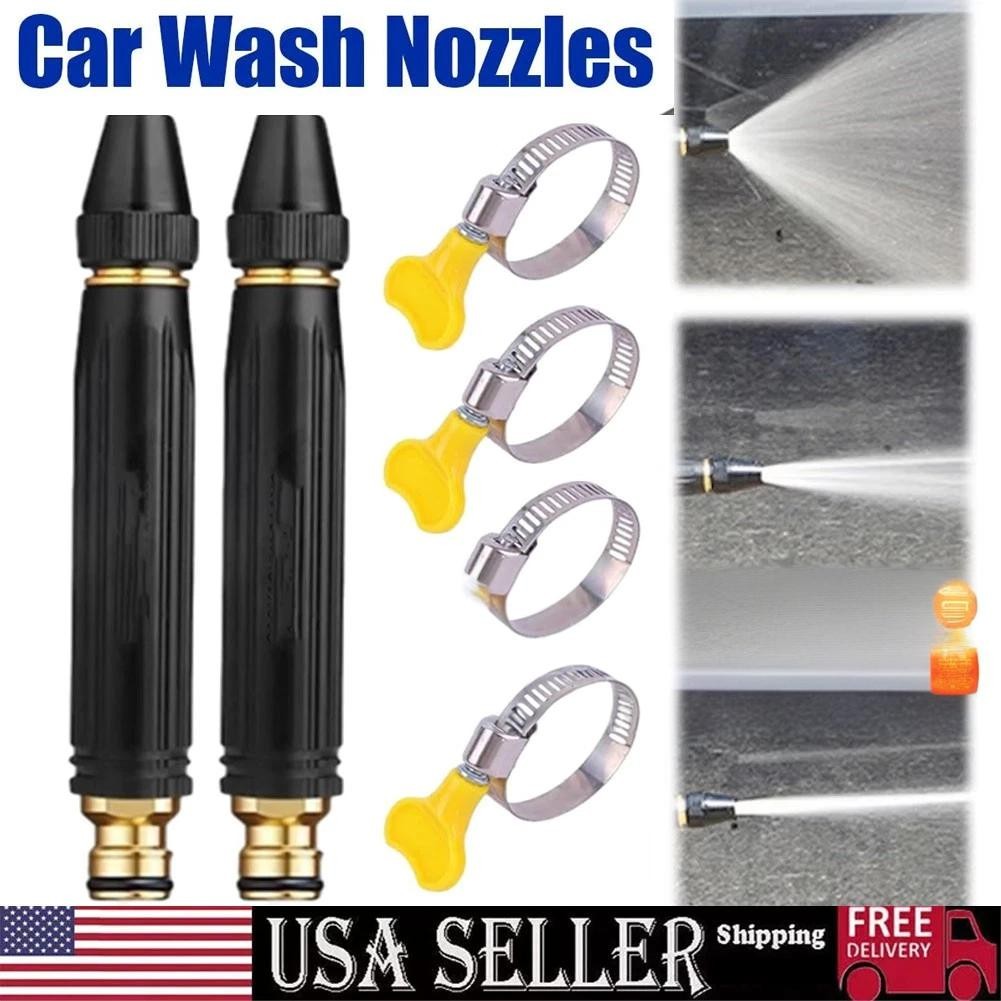 High Pressure Car Wash Water Gun Spray Nozzle Portable Washer For Auto 2PCS New