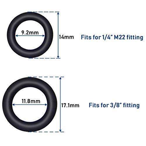 Pressure Washer O-Rings for 1/4″, 3/8″ Quick Connect Coupler, 40 Pack