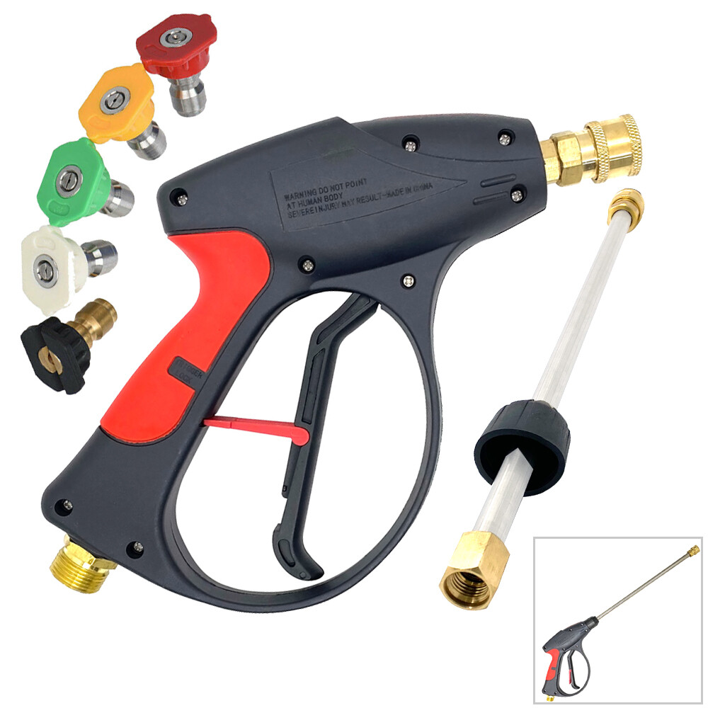 3000PSI High Pressure Car Power Washer Spray Gun Wand Lance Nozzles Kit M22-14