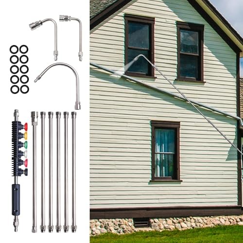 Pressure Washer Extension Wand, 10 Pack Power Washer Lance with 6 120 inches