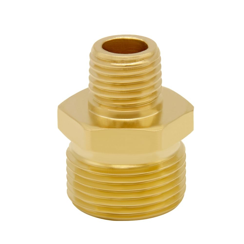 Uenede 2PCS Brass Pressure Washer Coupler, M2214mm Male x 1/4″ NPT Male Threa…