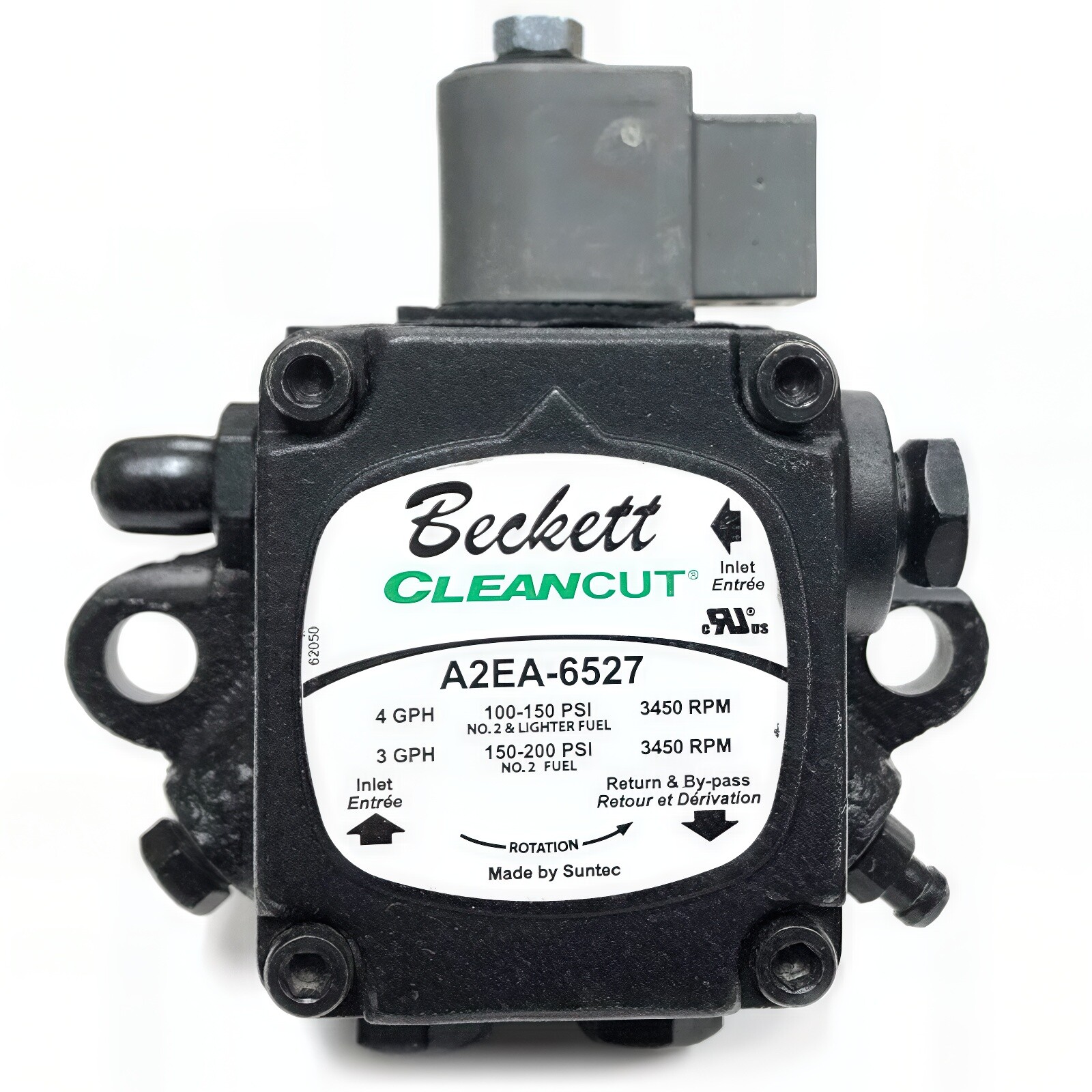 Beckett CleanCut Fuel Pump PF20322, 120VAC, 100-200 PSI, Genuine OEM