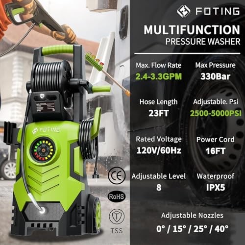 GREEN – FOTING PRESSURE WASHER 5000PSI