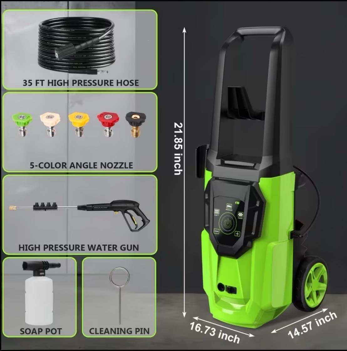 Electric Pressure Washer 5000PSI-Max 3.6GPM Power Washer Touch Screen Adjustable