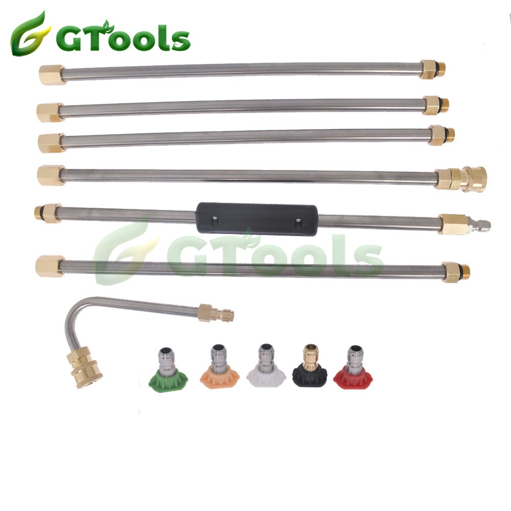 Washer Extension Wand 4000PSI Set 5 Cleaner Nozzle Hose Kit High Pressure New