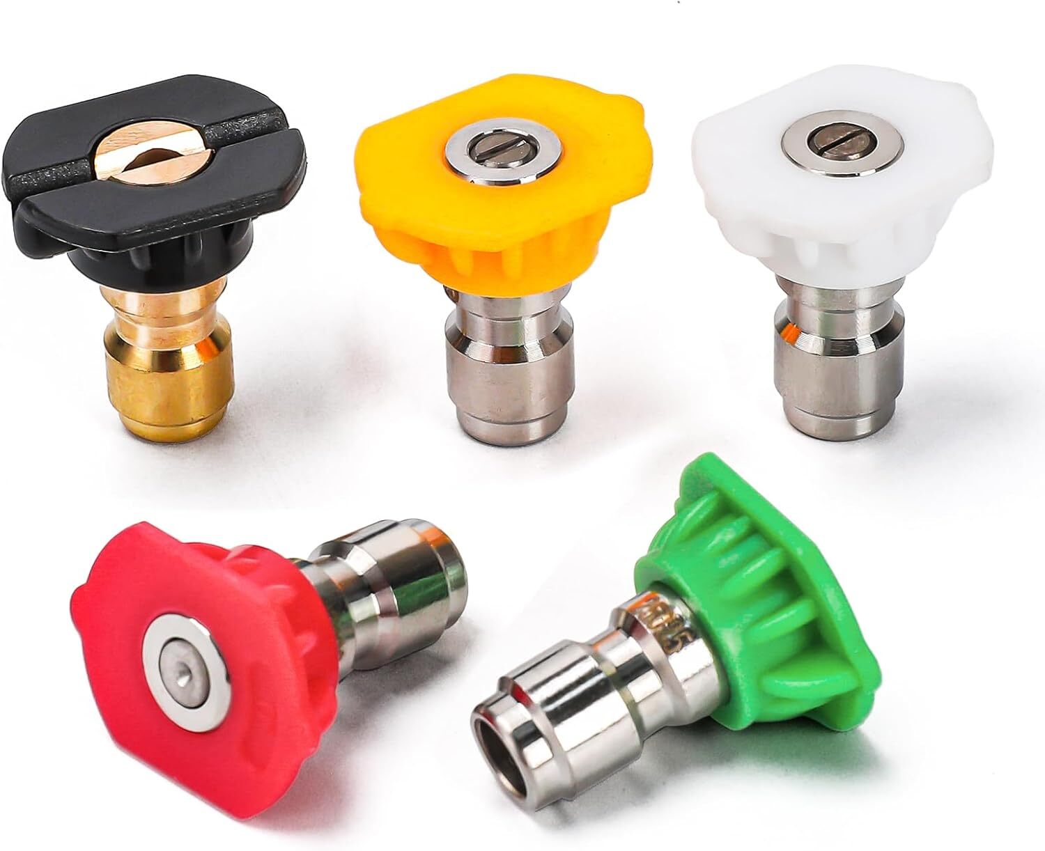 5PC/Set Pressure Washer Spray Tips Nozzles High Power Kit Quick Connect 1/4″ Set