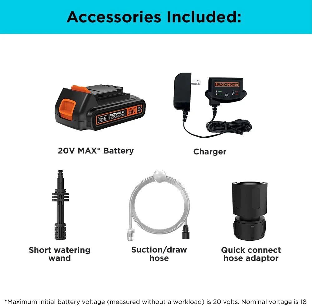 BLACK+DECKER 20V MAX* Pressure Washer, 350 PSI – BCPW350C1