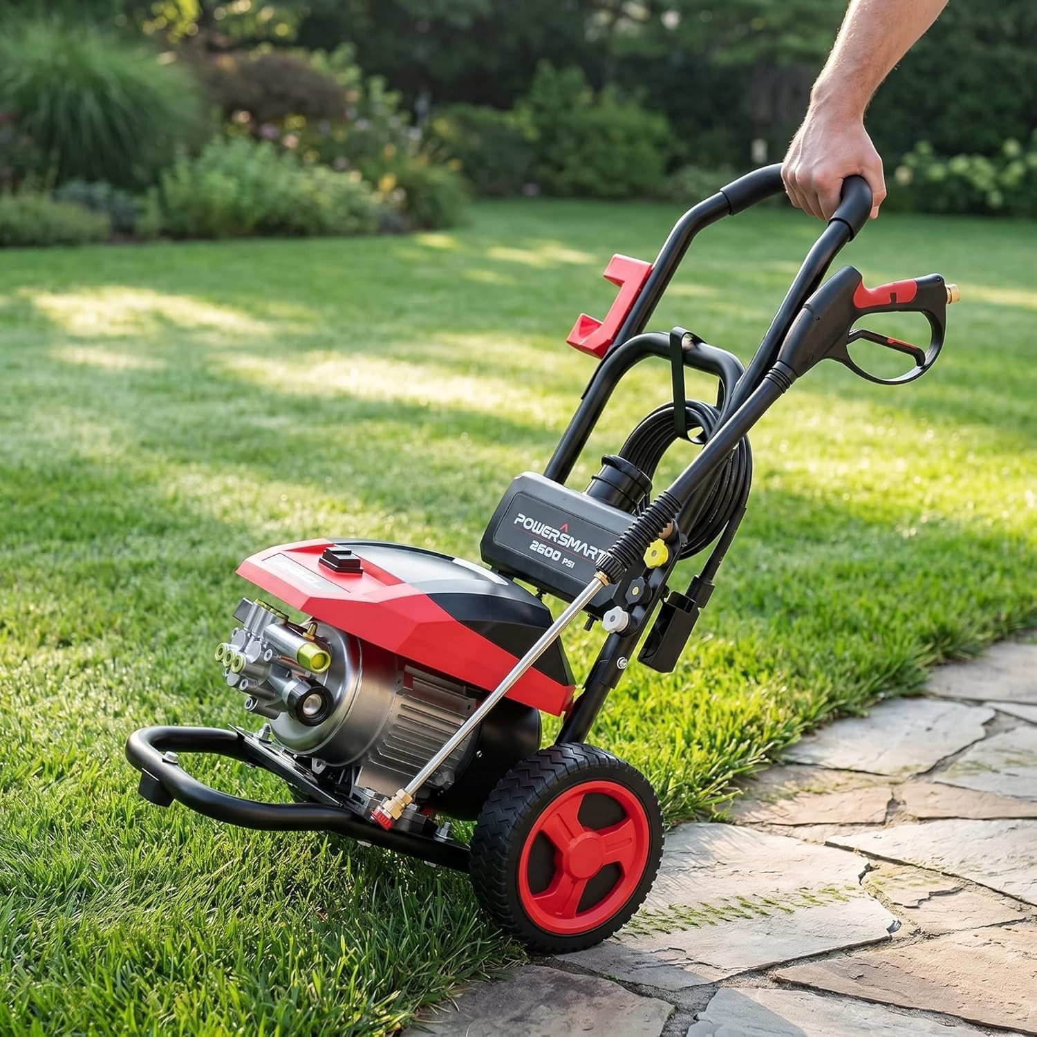 Versatile Electric Pressure Washer – 2600 PSI with 5 Quick-Connect Nozzles