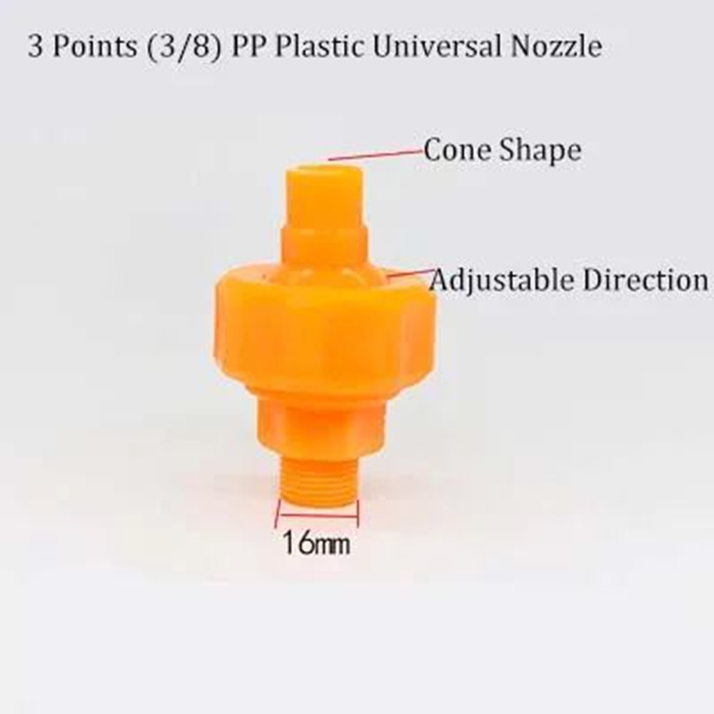 Universal Fan Shaped Conical Nozzle for Electroplating Cleaning Spray PP Plastic