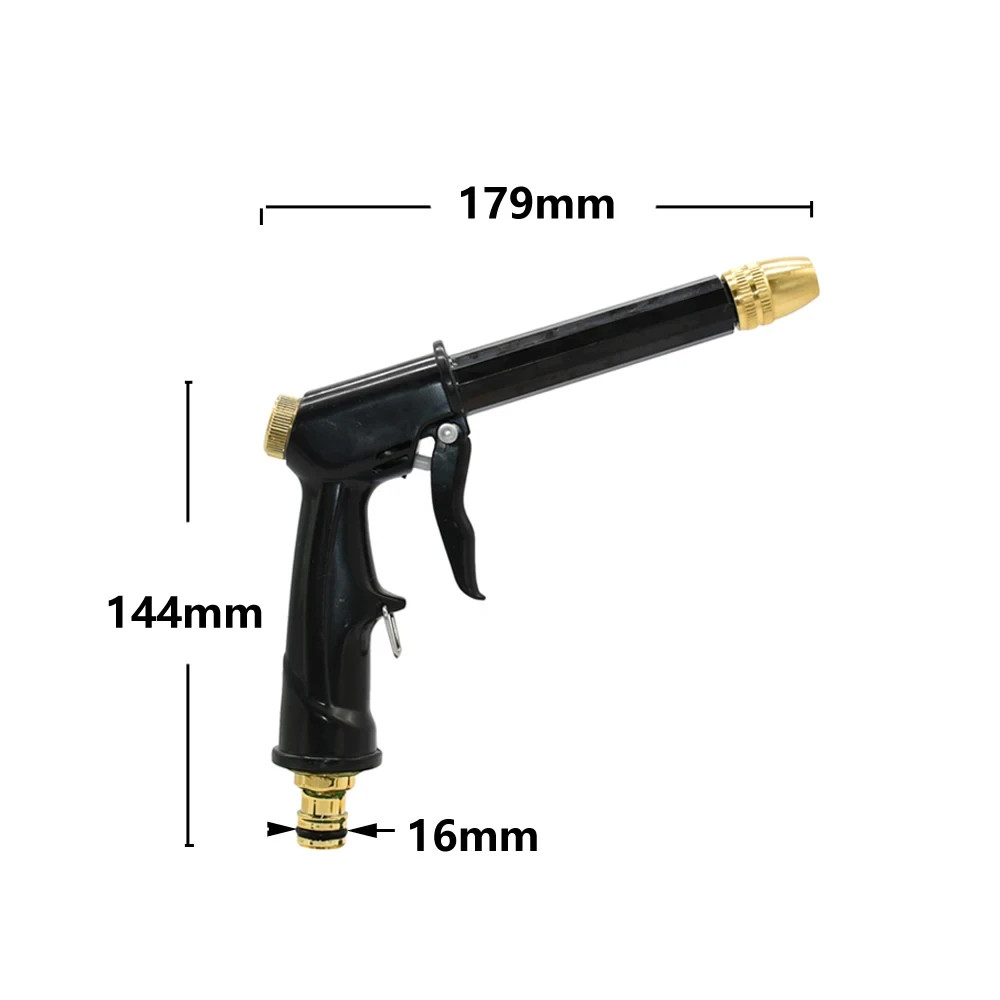 High Pressure Water Gun – 360° Rotating Nozzle, American Thread for Car & Patio