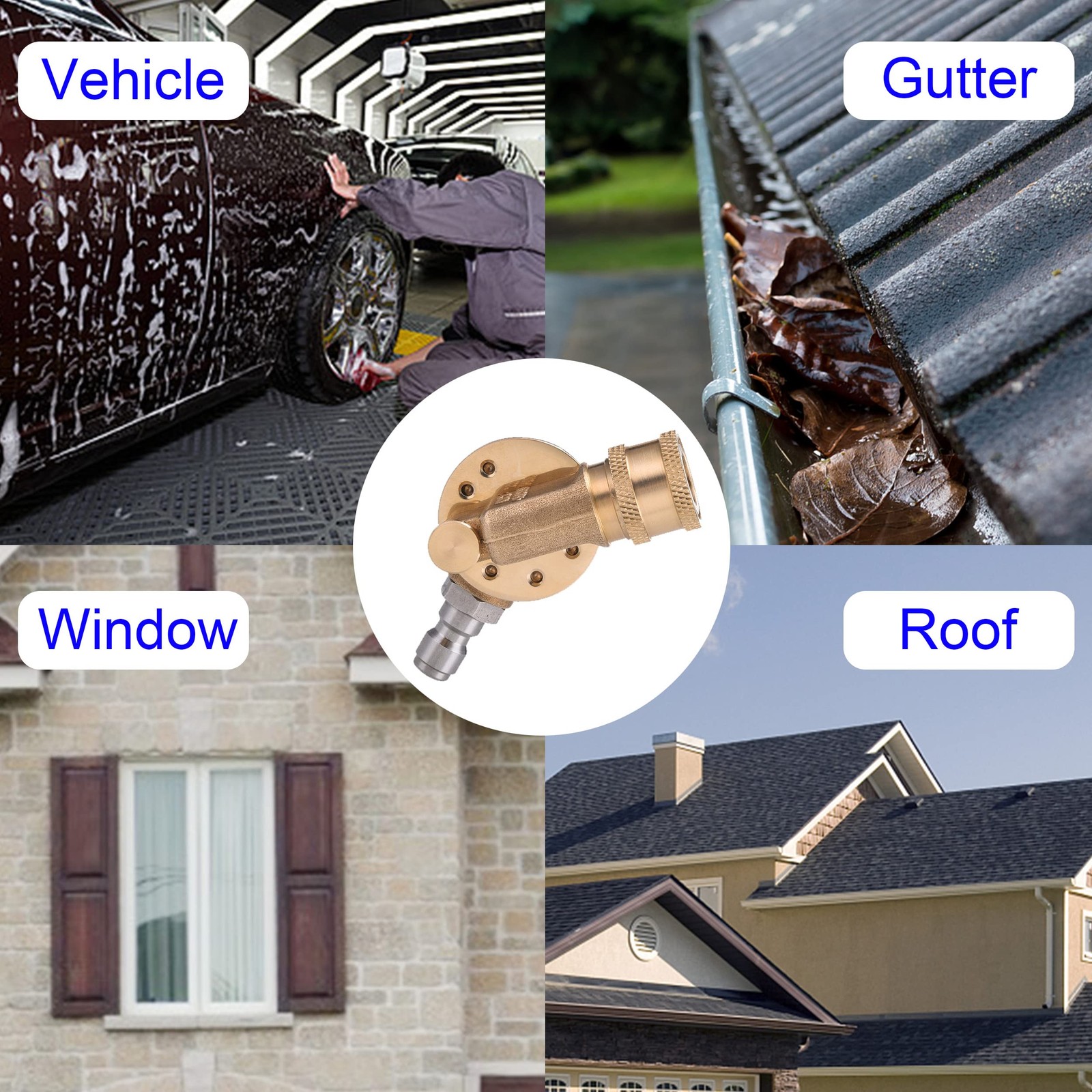 Pressure Washer Pivoting Coupler Kit, 240 Degree Rotation, Pressure Washer