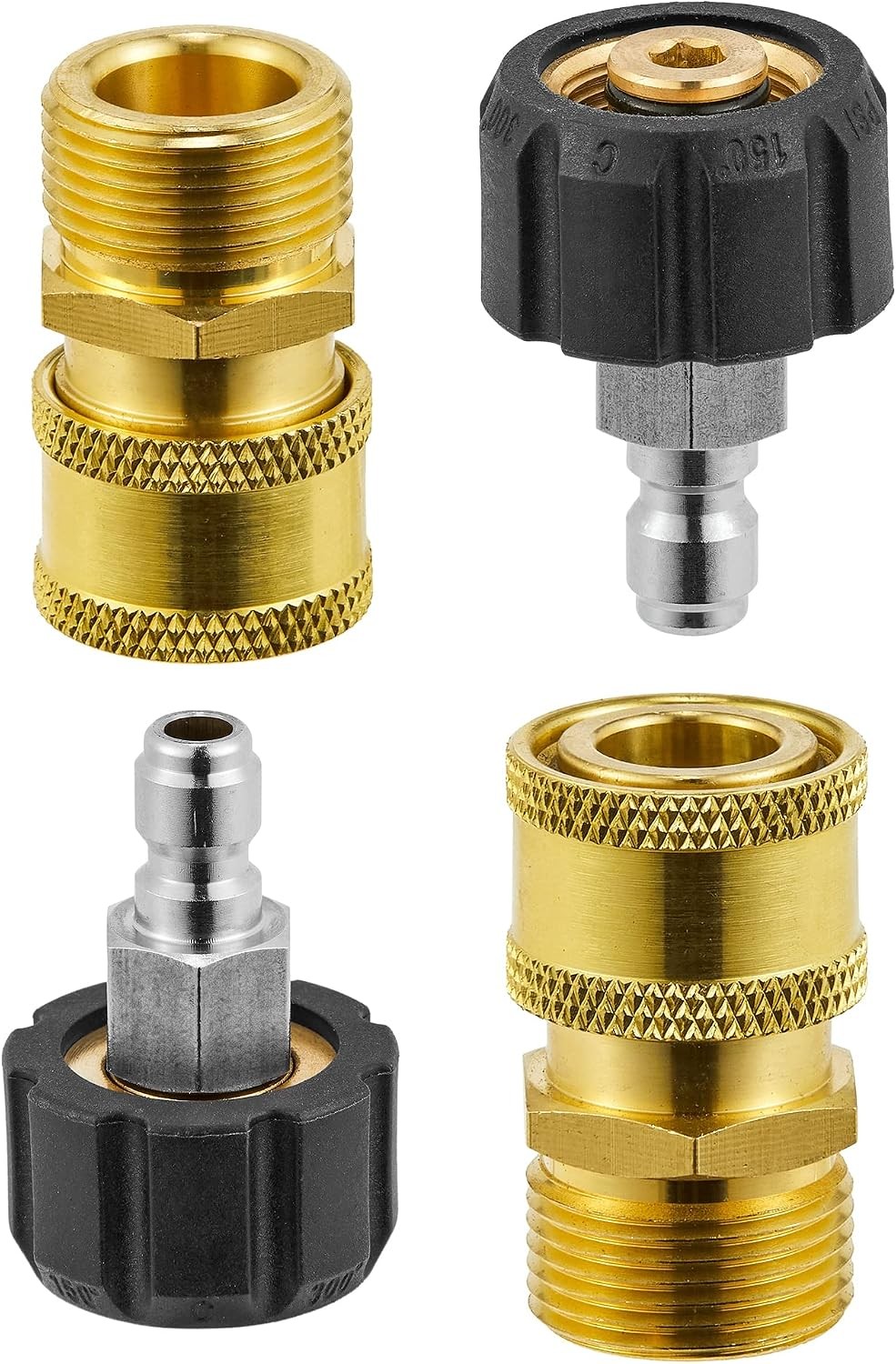 Pressure Washer Quick Connect Adapter 3/8 Inch Socket to M22 14mm Metric