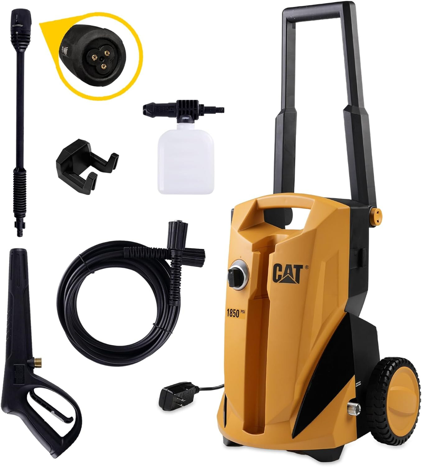CAT Electric Pressure Washer 1850 PSI 1.4 GPM with 20′ high-Pressure Hose, Etc.