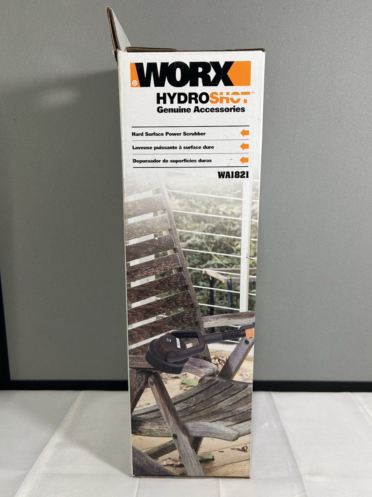 Worx Hydro Shot Adjustable Outdoor Power Scrubber Quick Snap Connection WA1821