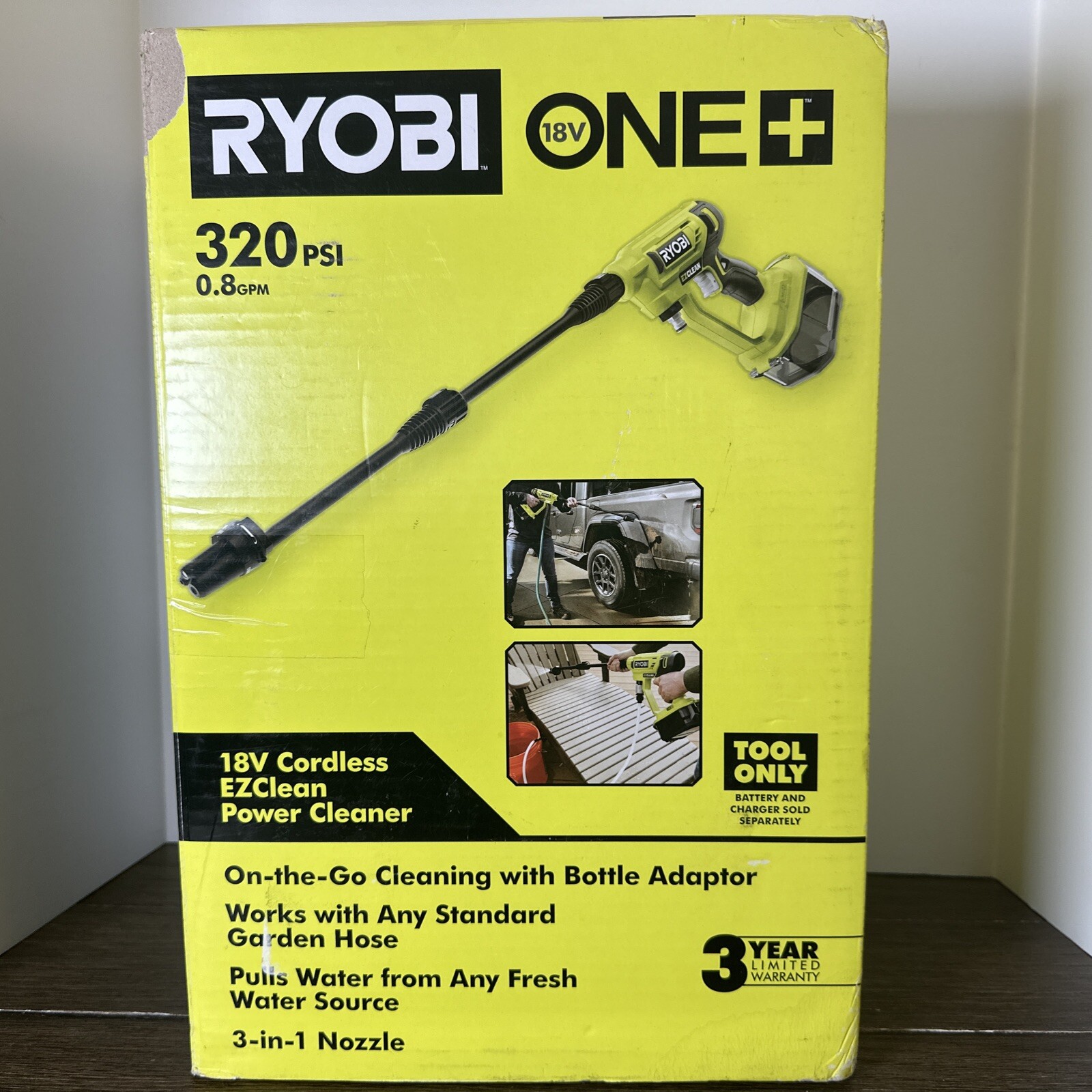 RYOBI Power Cleaner 18V Brushless 320 PSI 0.8 GPM Cordless Tool Only NIB