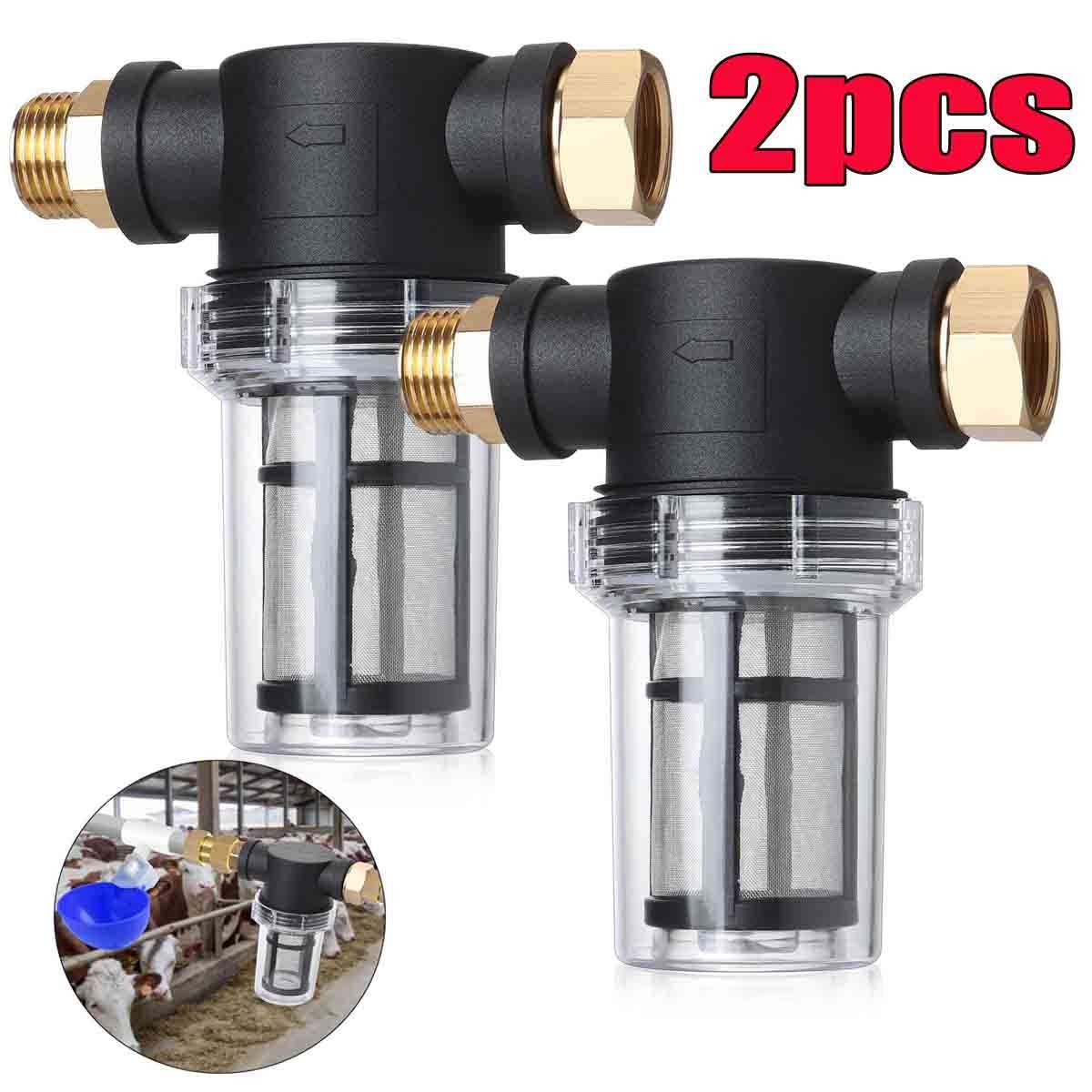 2PCS Pressure Washer Inlet Water Sediment Filter Attachment Garden Hose Filter