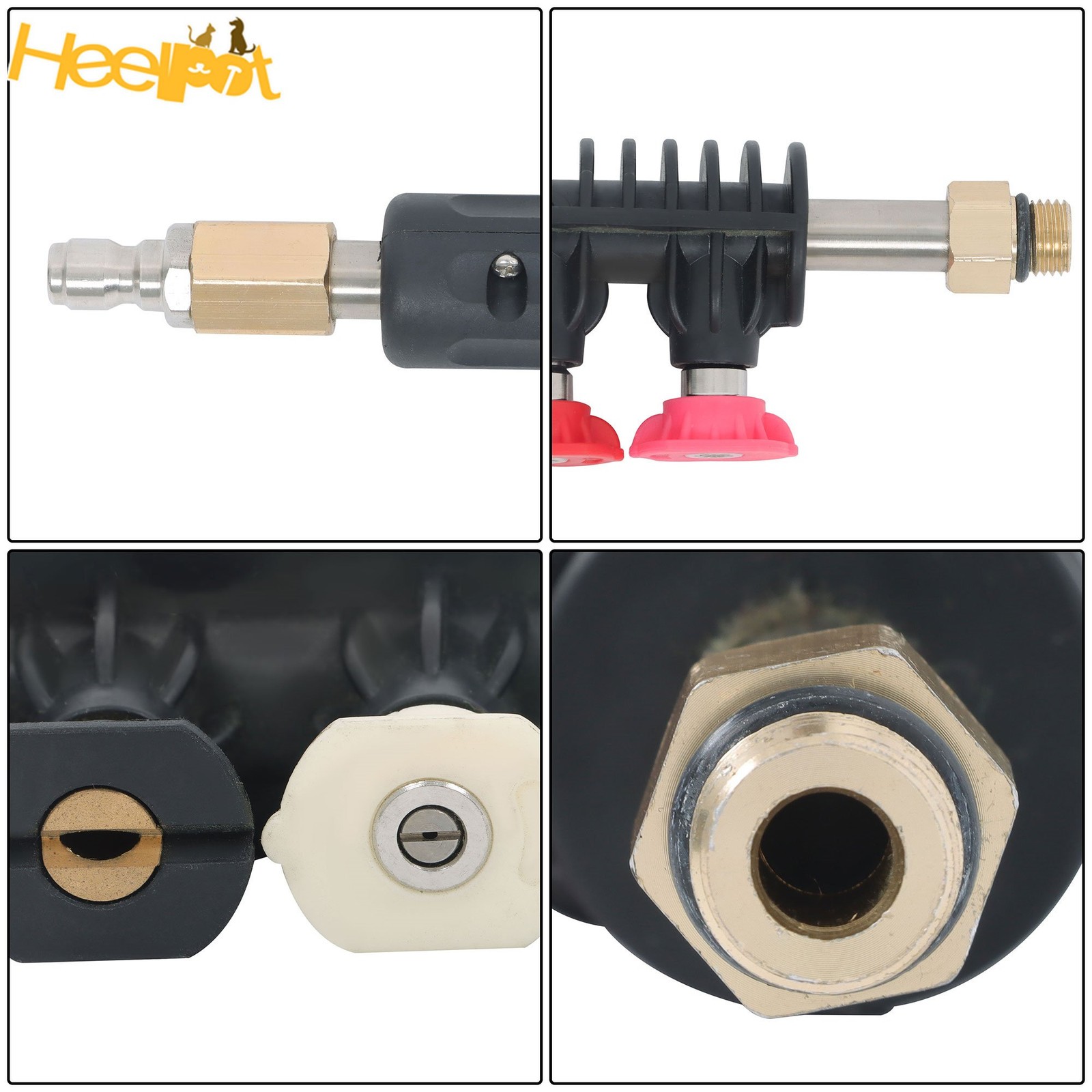 9 Pack 4000 Psi High Pressure Water Gun Extension Rod Set 1/4 Inch Quick Connect