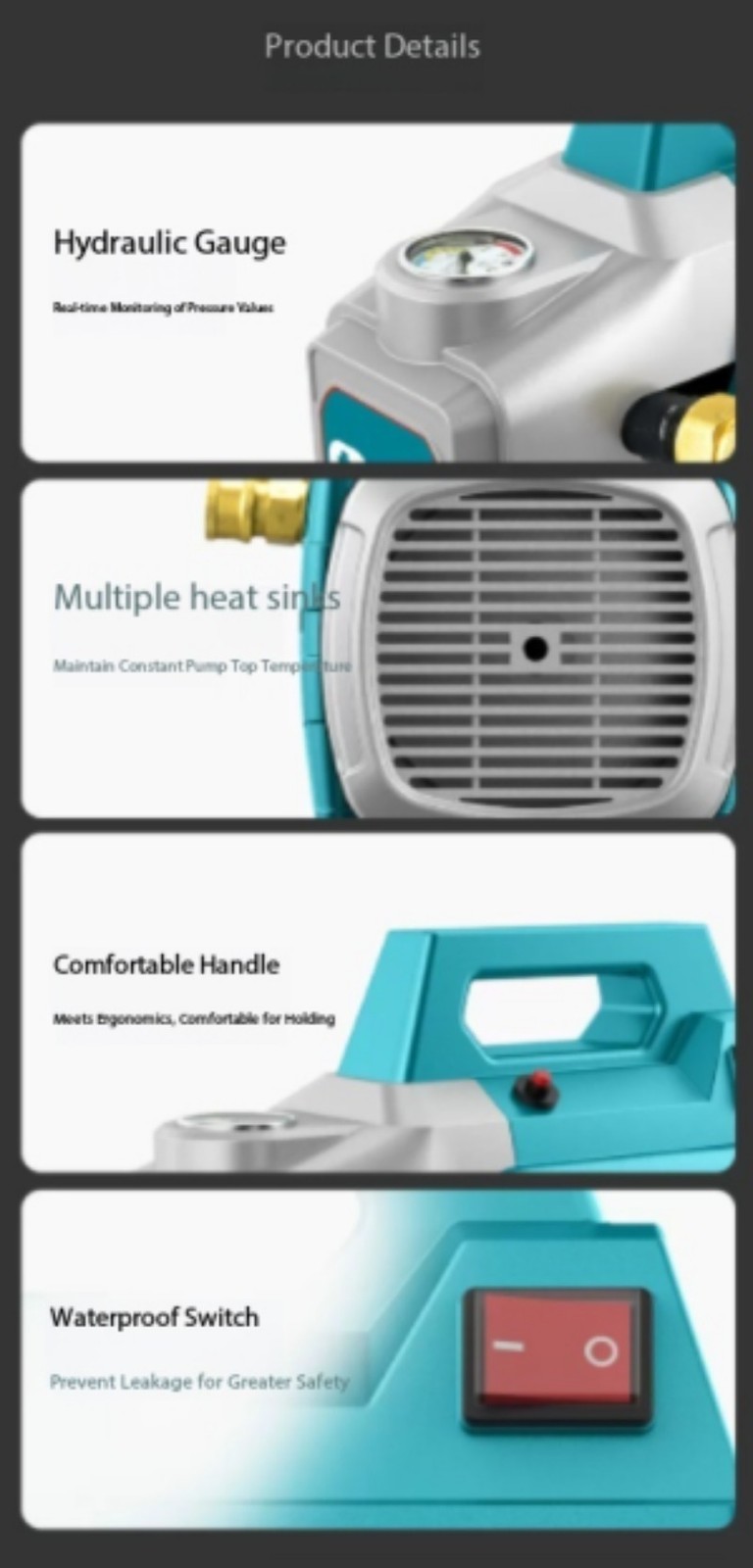 High-Powered Compact Commercial Portable Car Wash Gun and Brush
