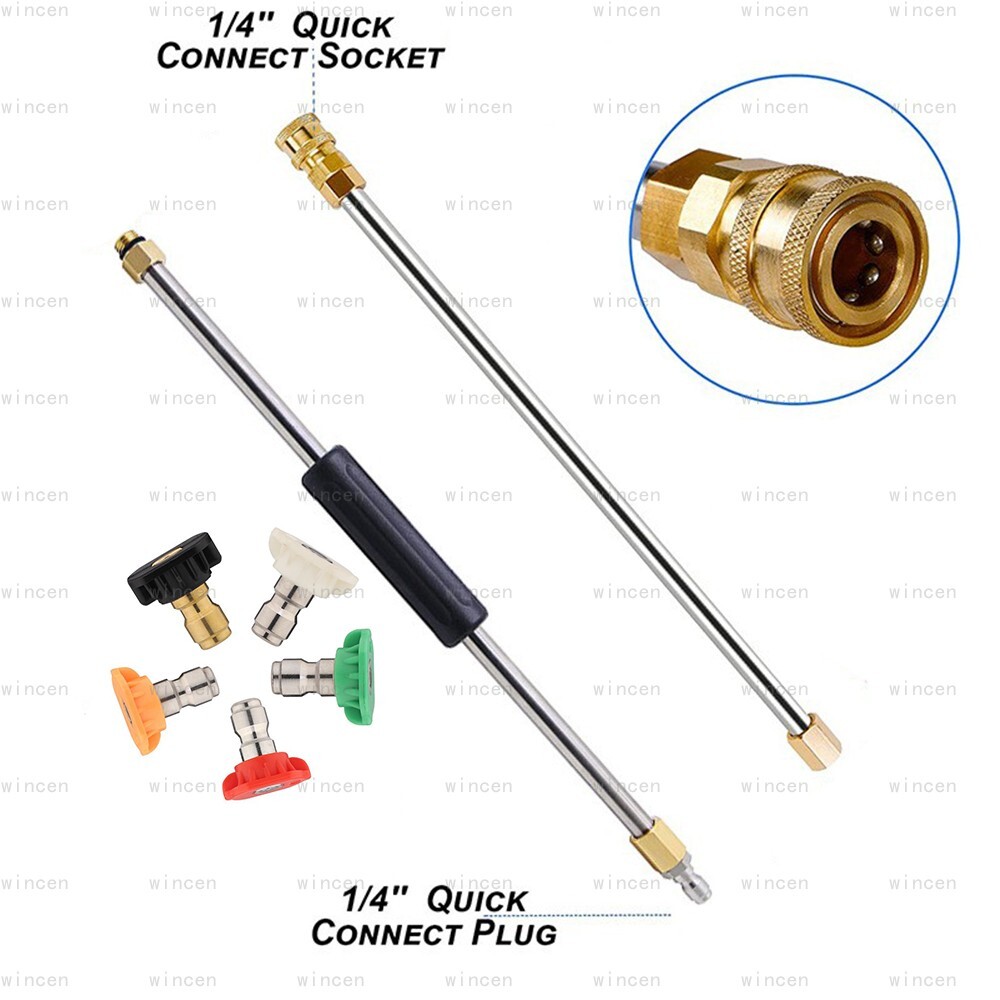 Pressure Washer Extension Wand Upgrade Power Washer Lance with Spray Nozzle Tips