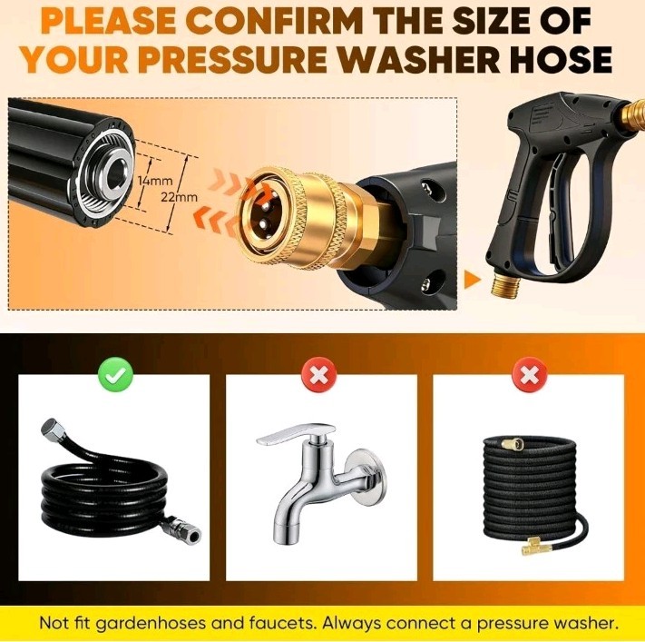 Complete Foam Cannon Accessory Set for Pressure Washers with Adapters Included