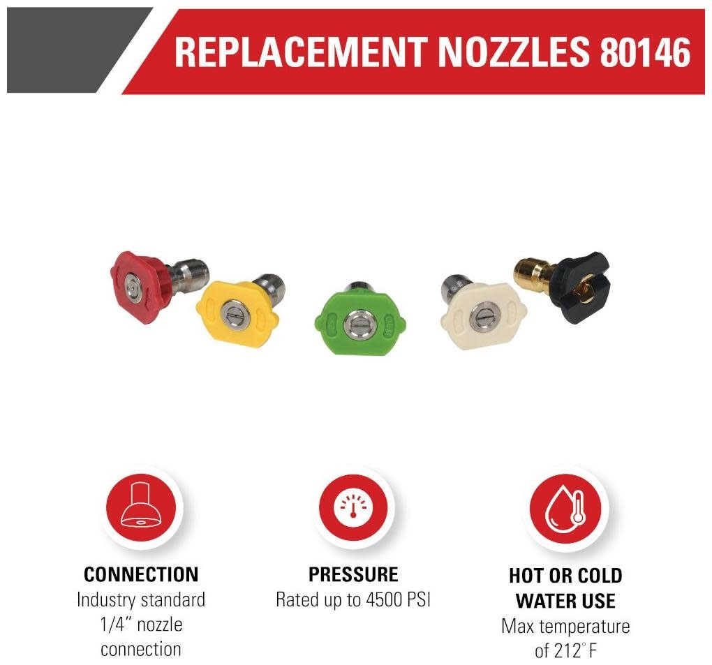 Simpson 80146 Simpson 4.0 Orifice 5-Pack Spray Tips (4500 PSI)