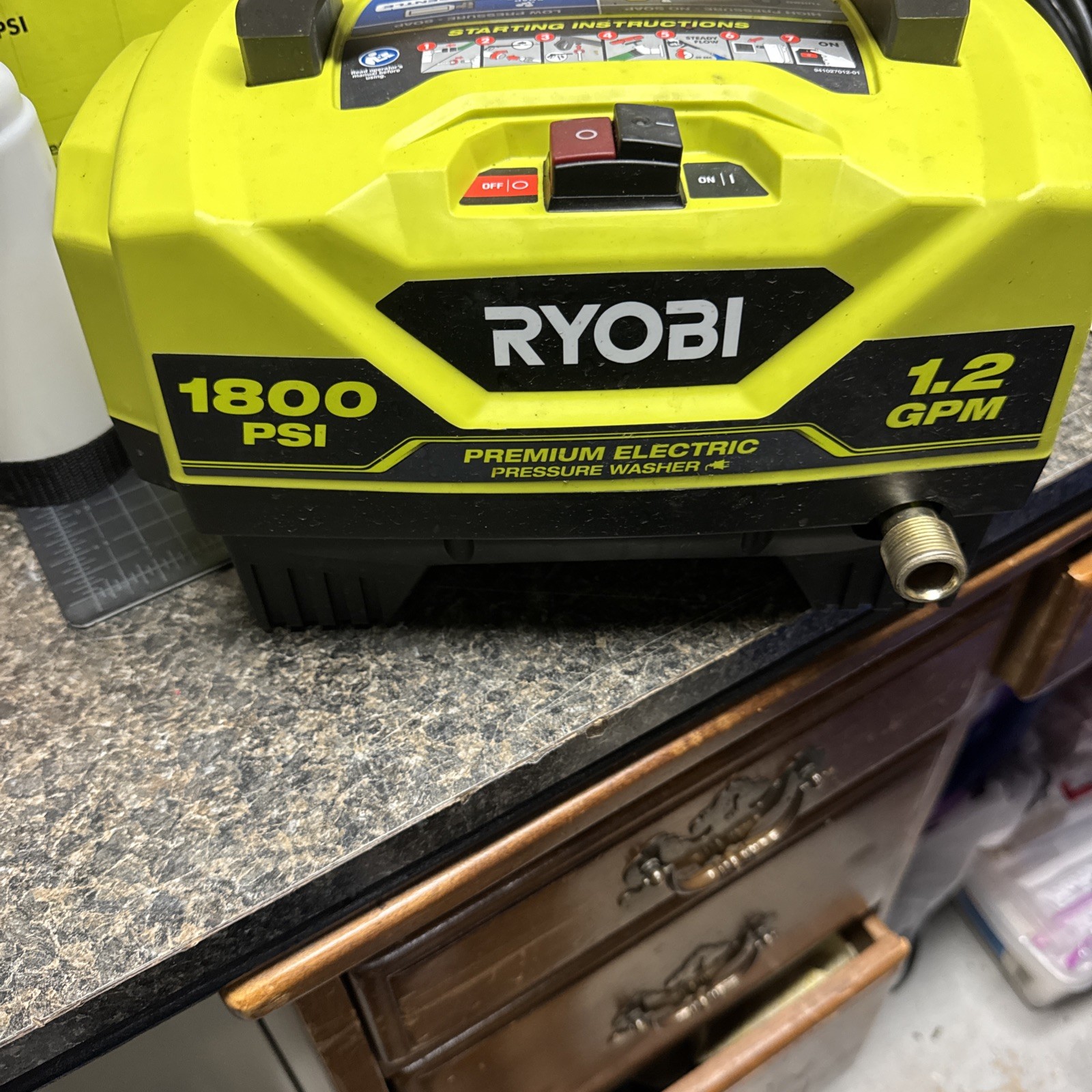 Ryobi RY141802 1800psi 1.2 GPM Electric Pressure Washer See Description