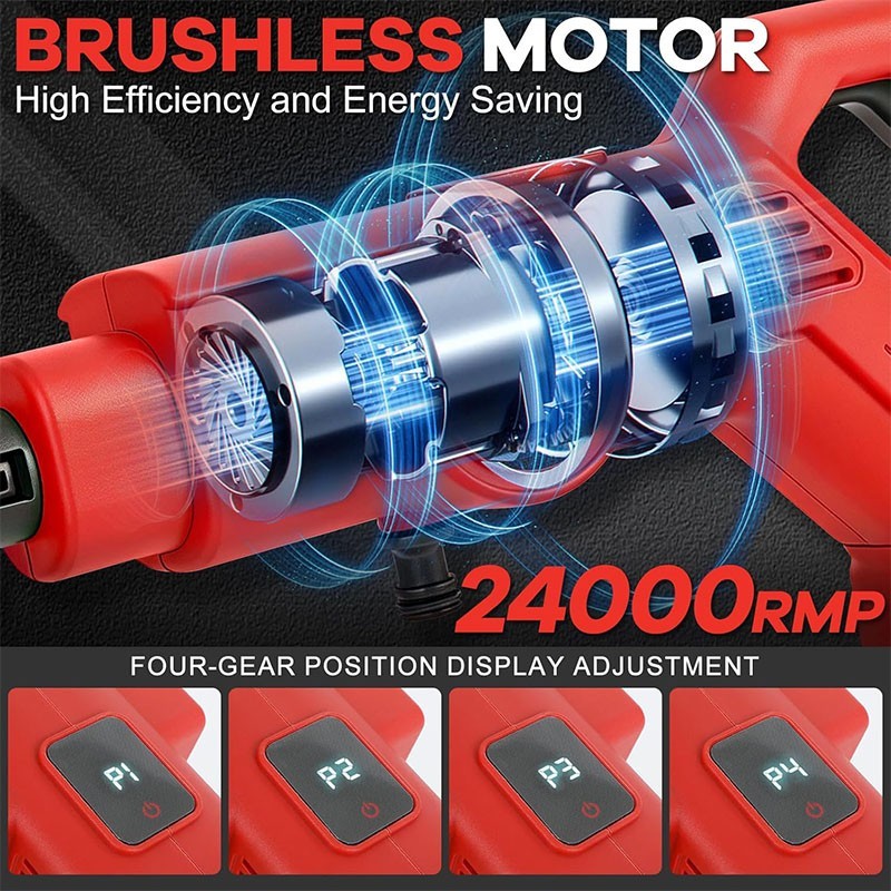 Brushless Cordless Pressure Washer Compatible with Milwaukee 18V Battery