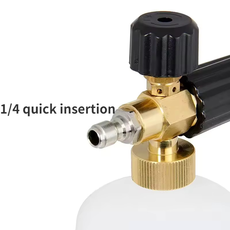 1/4″ Snow Foam Pressure Washer Gun Car Wash Soap Lance Cannon Spray Jet Bottle