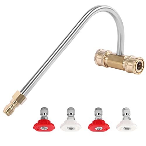 High-Pressure Gutter Cleaner Attachment for Power Washer, 4000 PSI, 4 Nozzles, Q