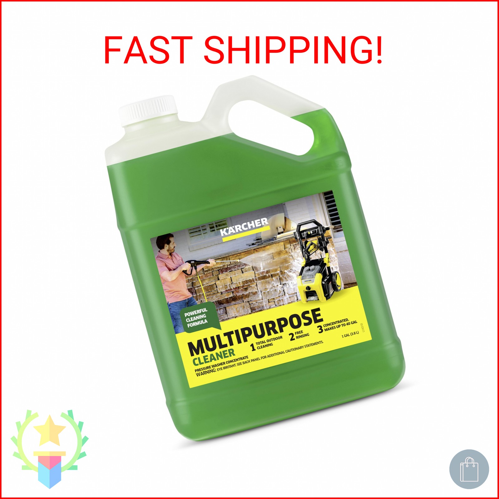 KÄRCHER Multi Purpose Pressure Washer Detergent, Removes Dirt and Grime from Fen