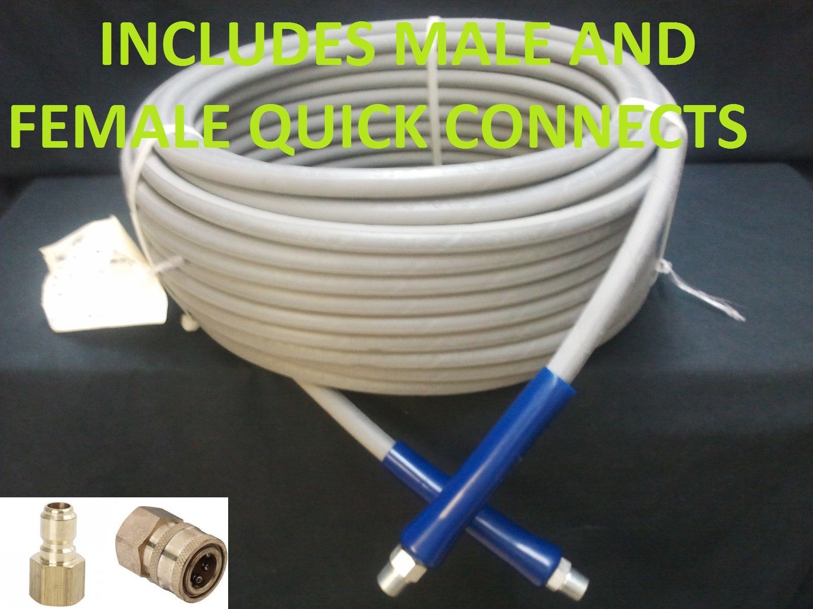 100′ ft 3/8″ Gray Non-Marking 4000psi Pressure Washer Hose – FREE SHIPPING
