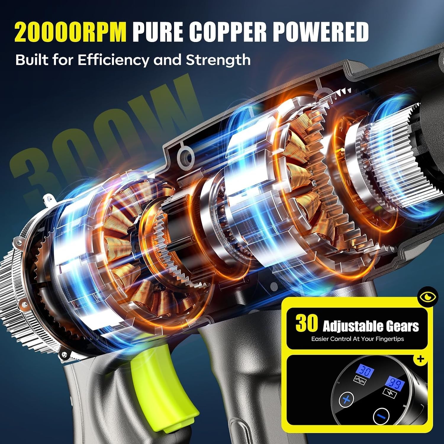 Effortless Cleaning with Cordless 1200 PSI Pressure Washer, 30 Speed Control