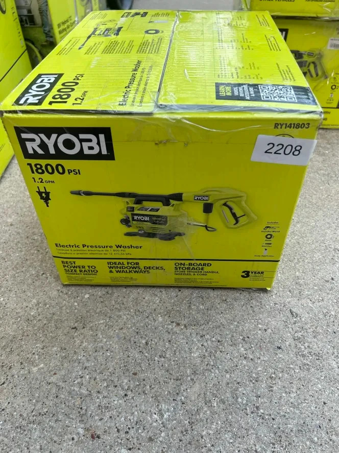 RYOBI RY141803 1800 PSI 1.2 GPM Electric Pressure Washer