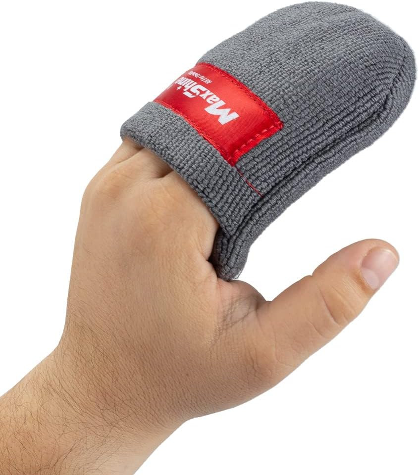 Universal 2-Piece Microfiber Coating Applicator – Soft, Thick Finger Pocket Desi