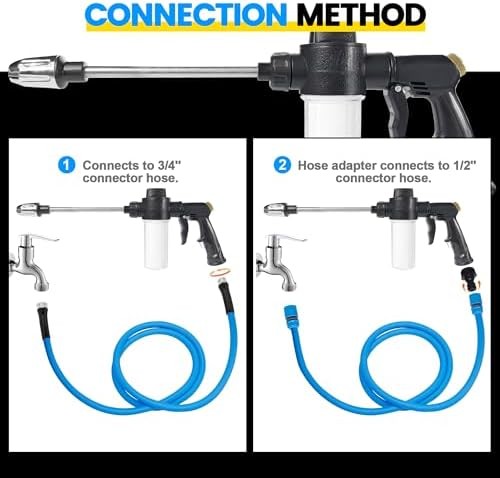 High Pressure Foam Gun for Garden Hose, Car Wash Soap Sprayer with 3.5oz/100cc P