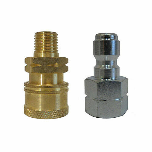 Brass Coupler MNPT & FNPT Plug Set 1/4″ Inch – Pressure Washer Fittings