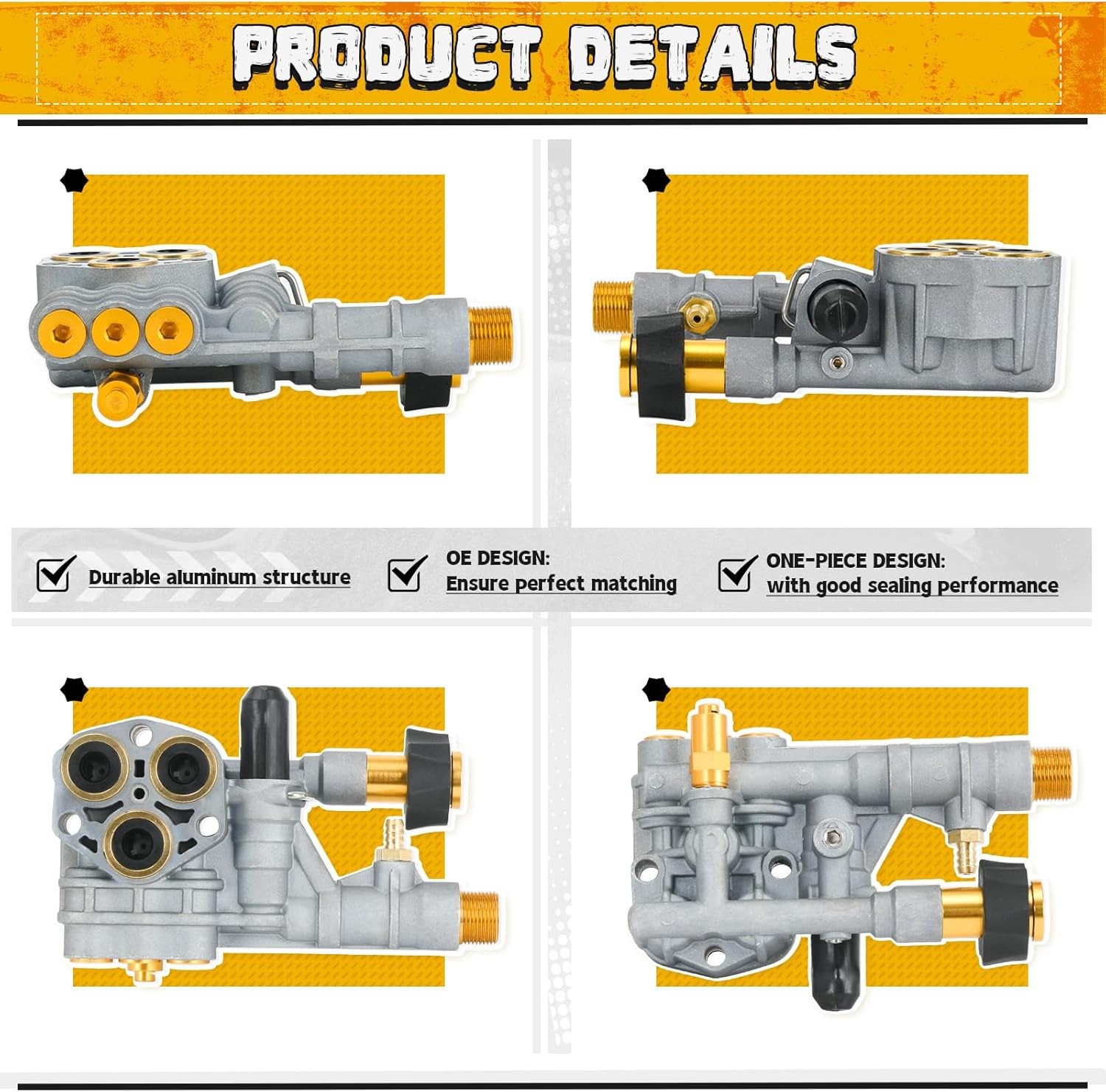 7108366 Pressure Washer Pump Manifold Replacement Kit for 510020 and 520006