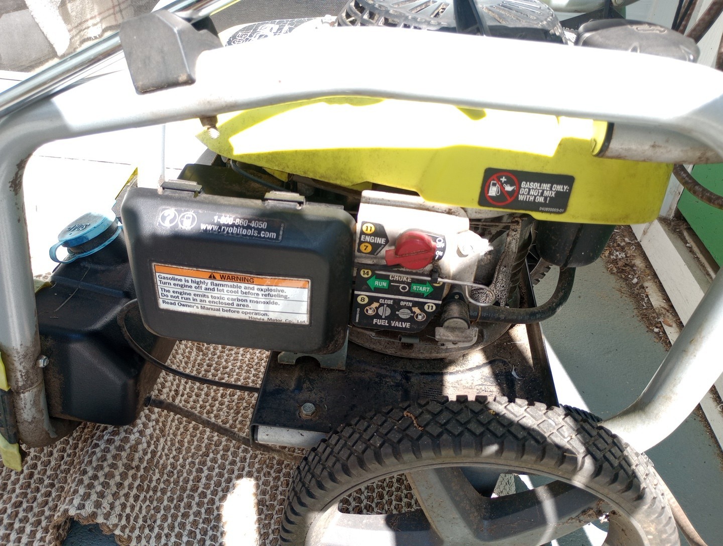 RYOBI3100 PSI 2.5 GPM Cold Water Gas Pressure Washer with Honda GCV190 Engine