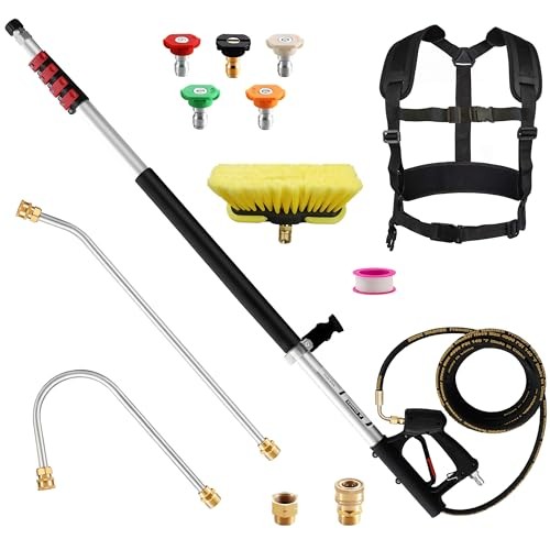 Pressure Washer Wand 24 FT Extension Telescoping Aluminum