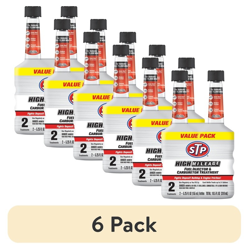 High Mileage Fuel Injector Carburetor Cleaner 6 Pack 5.25oz Engine Efficiency US