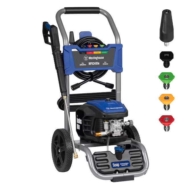 Westinghouse WPX3400e Brushless Heavy Duty Max 3400-PSI 2-GPM Cold Water Electri