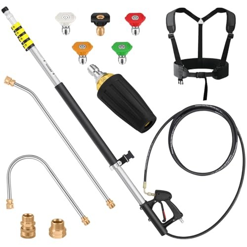 24 FT Telescoping Pressure Washer Wand Extension, Aluminum Power 24FT-LSE