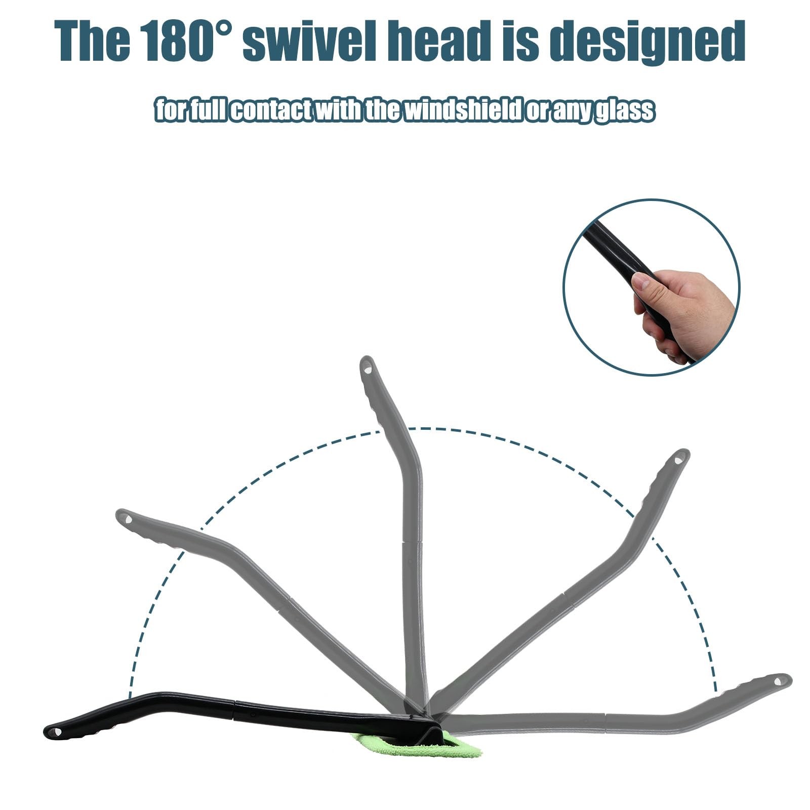 Rierdge Car Window Cleaner Kit Windshield Cleaning Tool with Extendable Long…