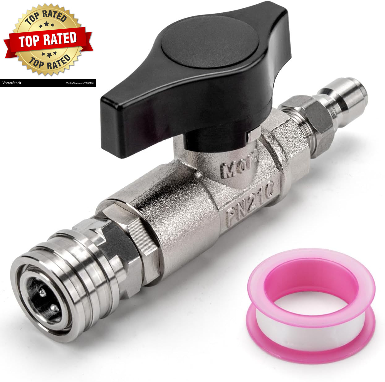 Ball Valve for Pressure Washer, 3/8″ Quick Connect Ball Valve for Pressure Power